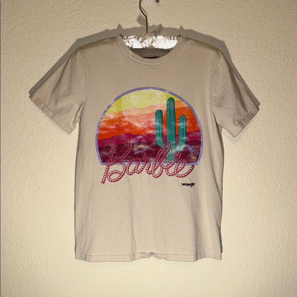 Wrangler Cream T-Shirt with Barbie Graphic